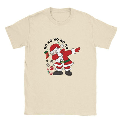 Laughing Santa | Ho Ho Ho with Christmas Hat T-Shirt - Artkins Lifestyle