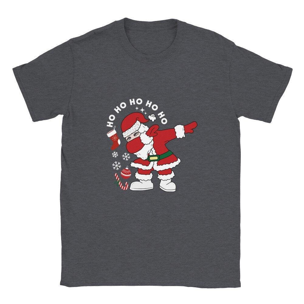 Laughing Santa | Ho Ho Ho with Christmas Hat T-Shirt - Artkins Lifestyle