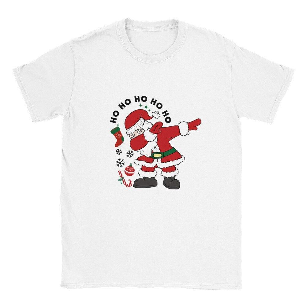 Laughing Santa | Ho Ho Ho with Christmas Hat T-Shirt - Artkins Lifestyle