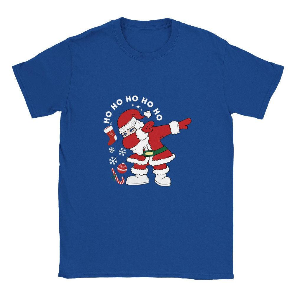 Laughing Santa | Ho Ho Ho with Christmas Hat T-Shirt - Artkins Lifestyle