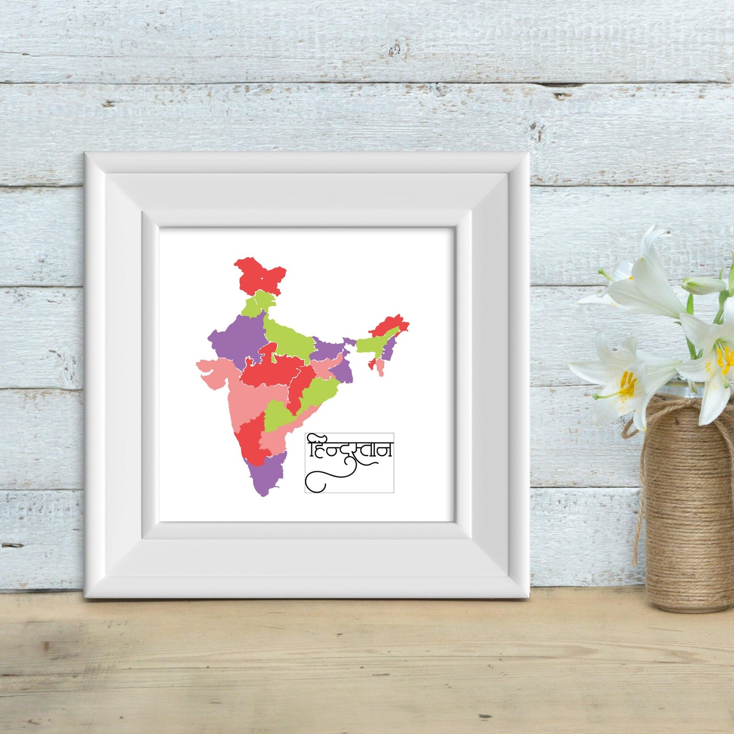 Indian Map Poster - Artkins Lifestyle