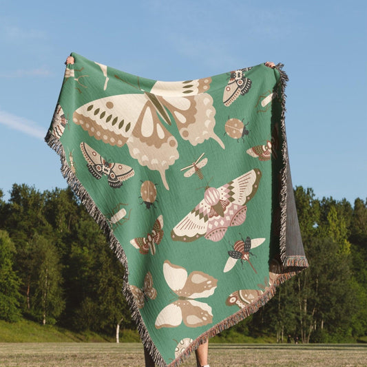 Moth Woven Blanket - Artkins Lifestyle