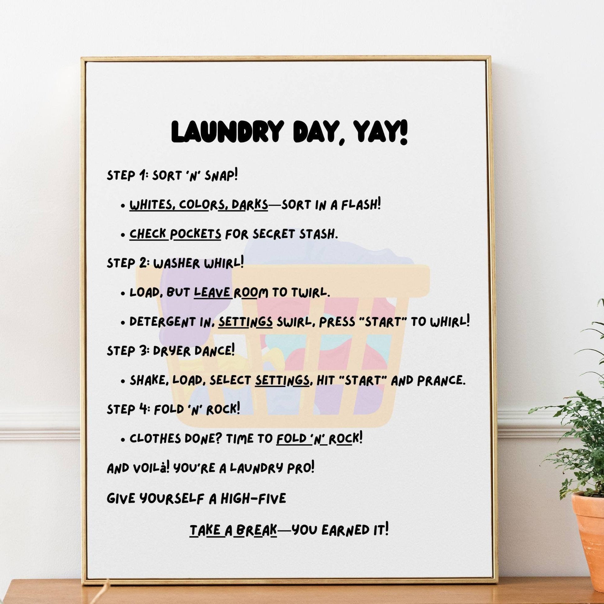 Laundry Room Wall Art Print - Artkins Lifestyle