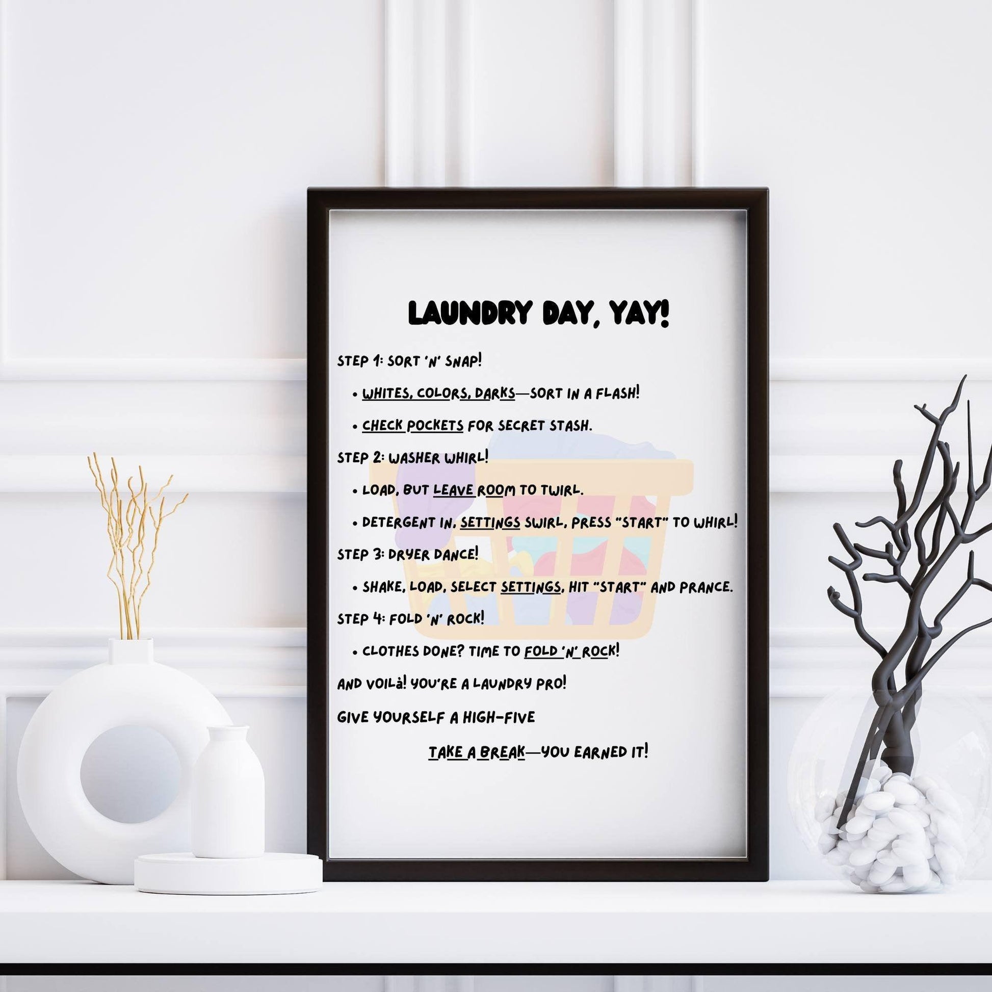 Laundry Room Wall Art Print - Artkins Lifestyle