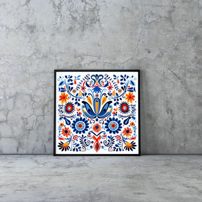 Mexican Talavera Abstract Wall Art - Artkins Lifestyle