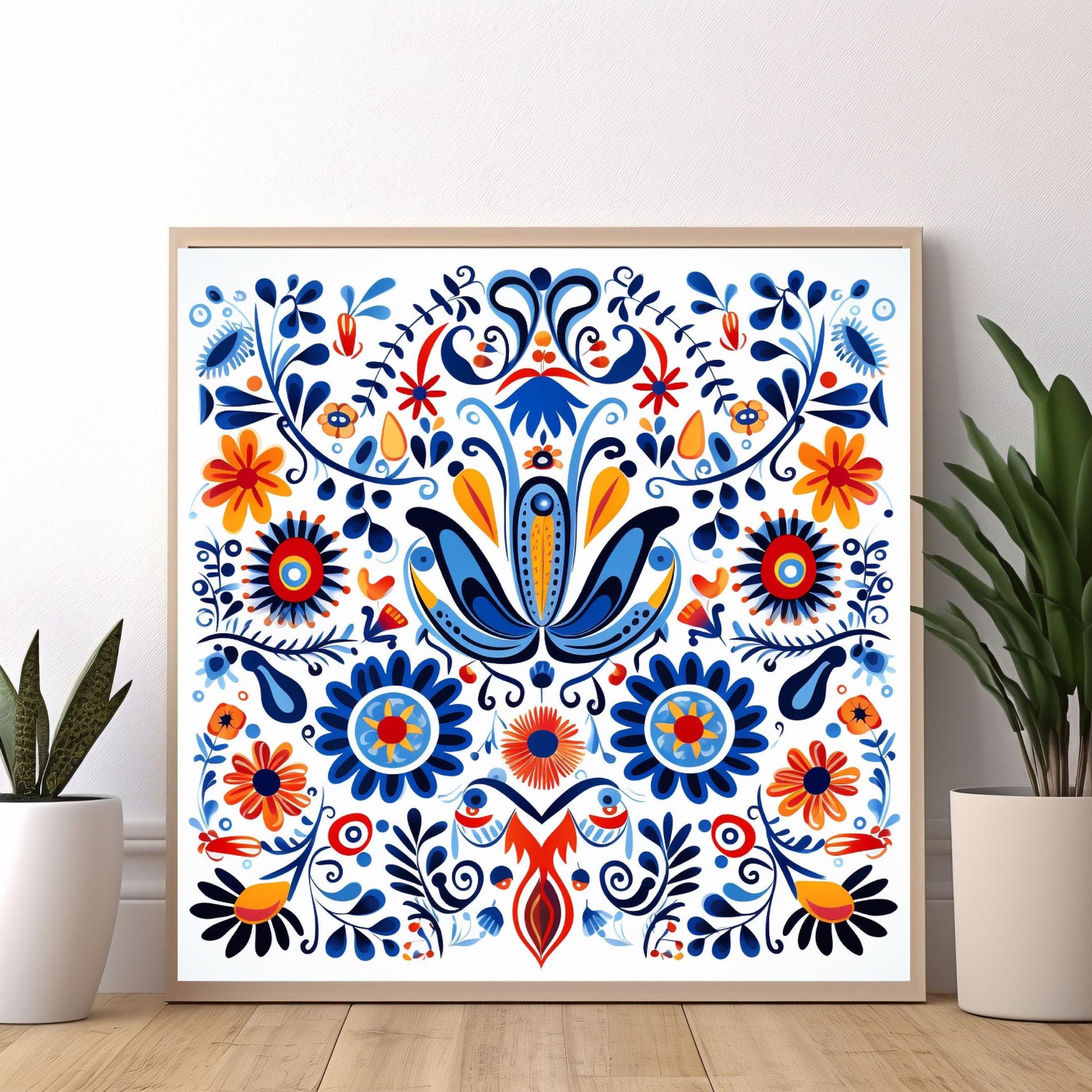 Mexican Talavera Abstract Wall Art - Artkins Lifestyle