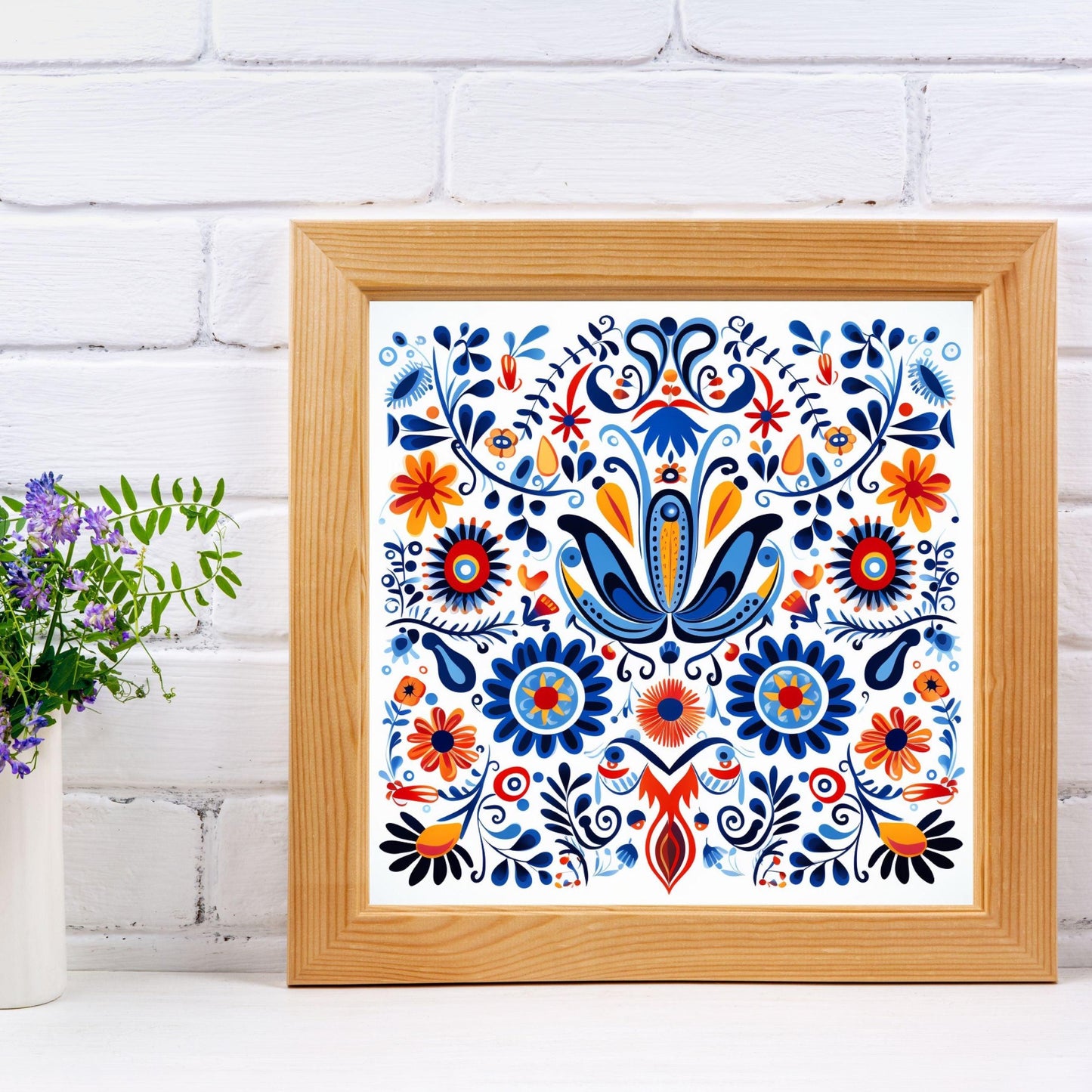 Mexican Talavera Abstract Wall Art - Artkins Lifestyle