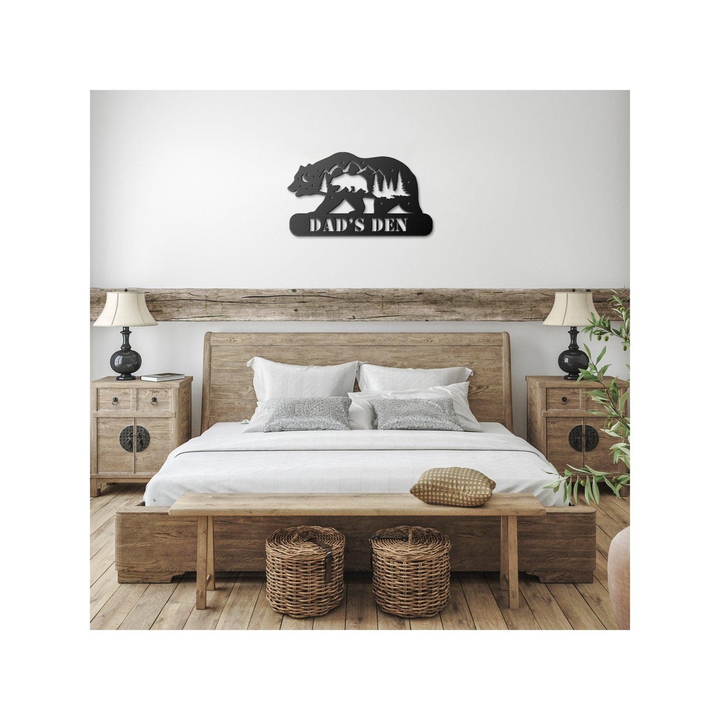 Dad's Den | Metal Bear Wall Art Decor - Artkins Lifestyle