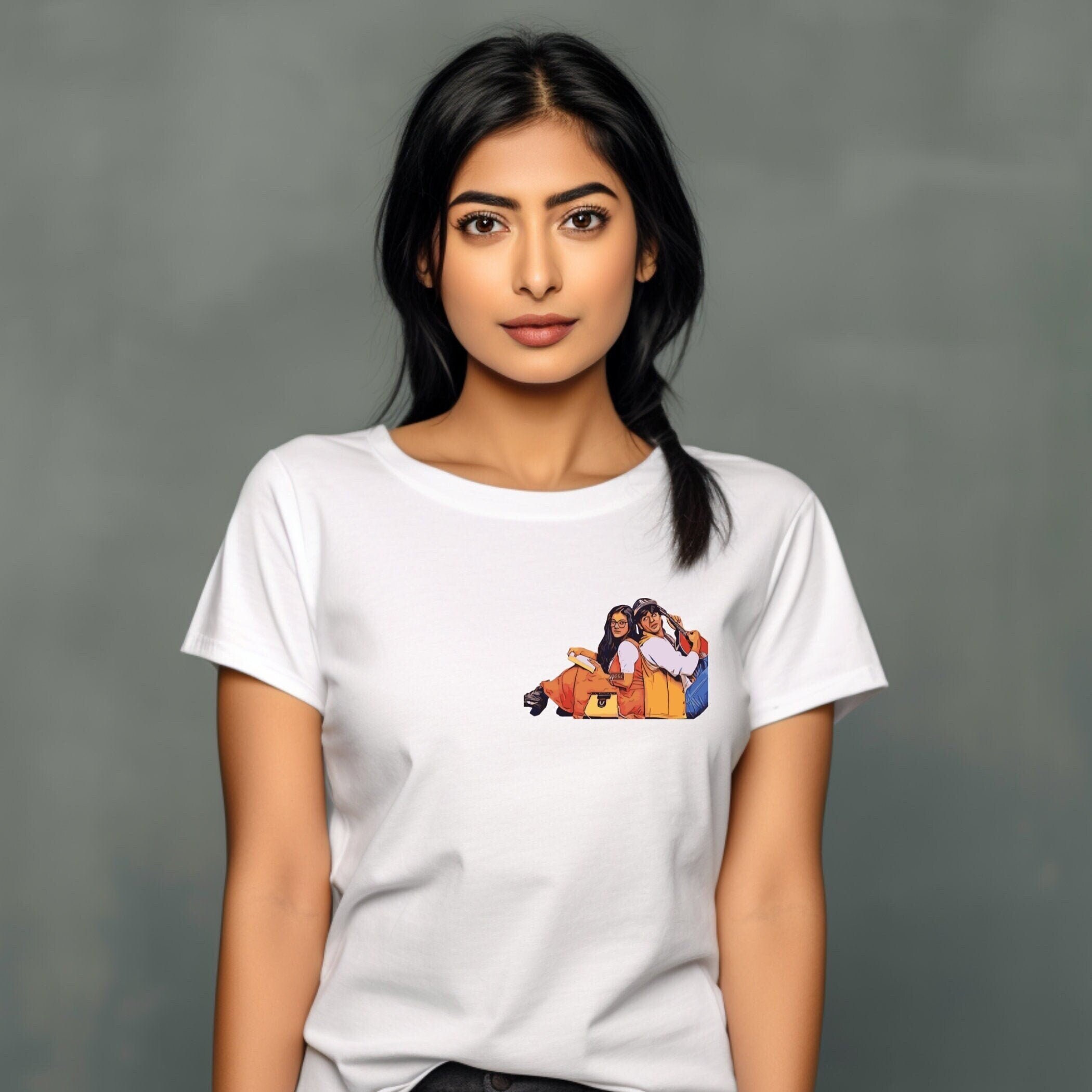 DDLJ T-Shirt: Shahrukh & Kajol Graphic Tee - Bollywood Gift