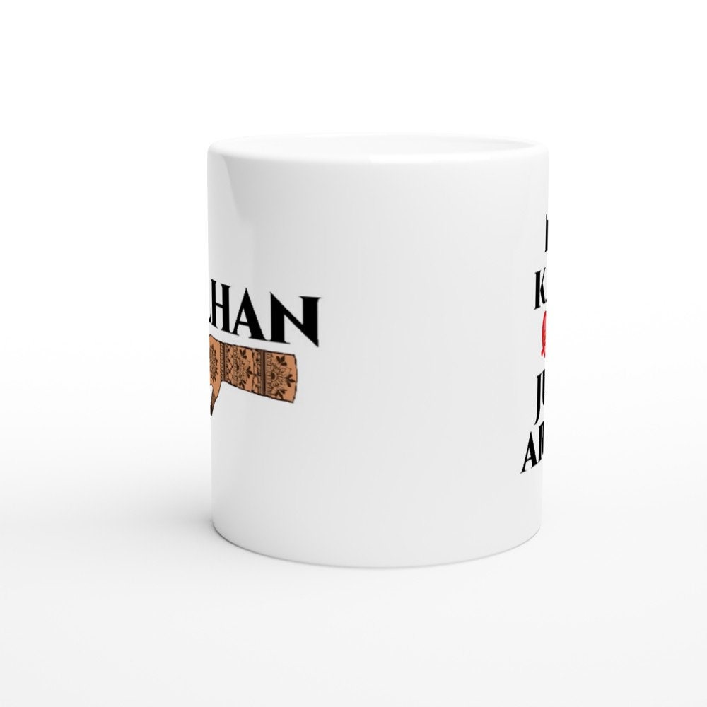 Back and front views of two-sided Dulhan mug for desi brides