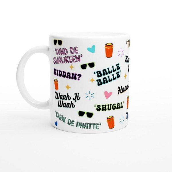 Punjabi Quote Chai Mug on a kitchen counter, chai ready