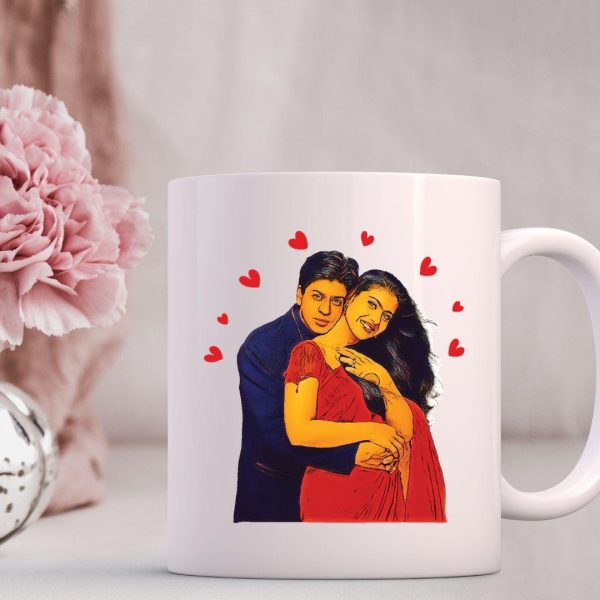 Shahrukh Khan & Kajol Mug: Bollywood 90s Gift