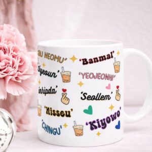 Korean drama mug with fan-themed graphic design by Artkins