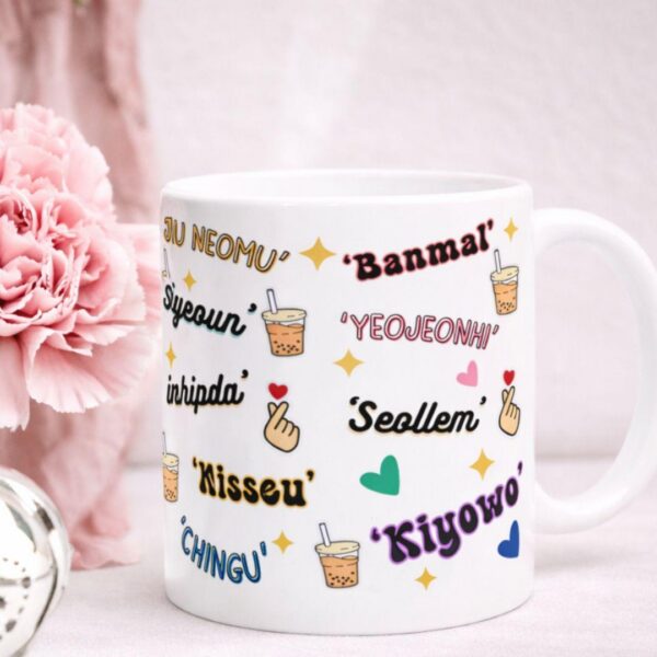 Korean drama mug with fan-themed graphic design by Artkins