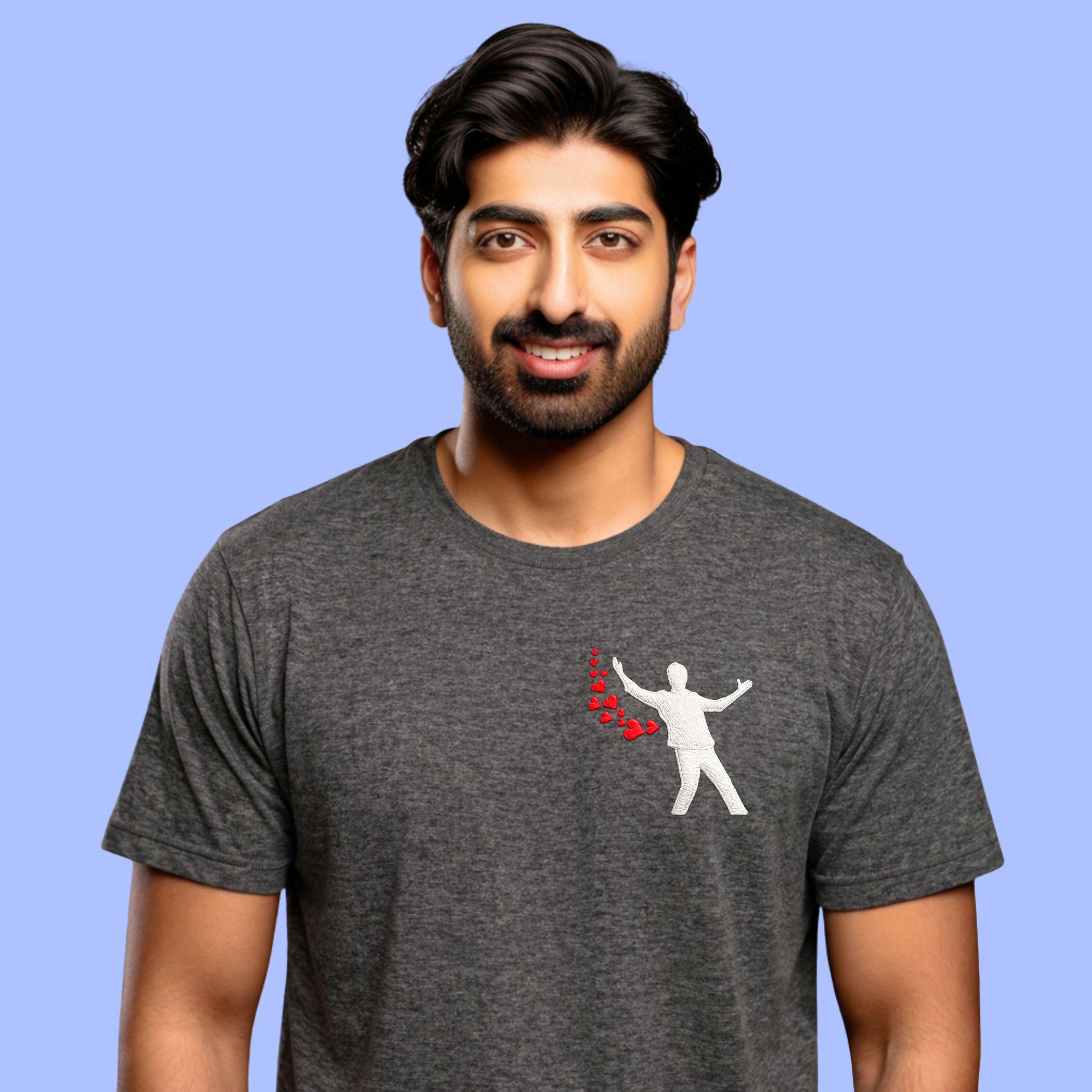 Embroidered Shahrukh Iconic Bollywood Romance T-Shirt - Image 6