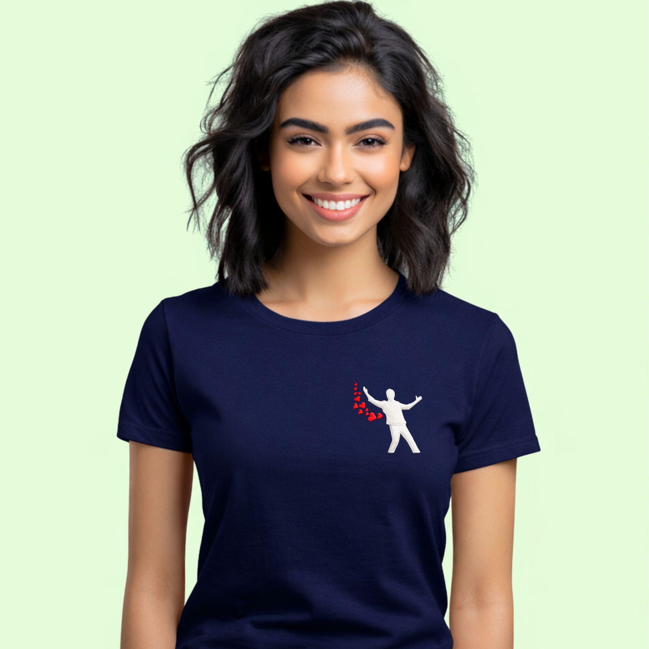 Embroidered Shahrukh Iconic Bollywood Romance T-Shirt - Image 8