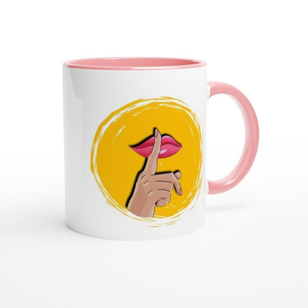 Close-up of Indian modernism print on desi chai mug by Artkins