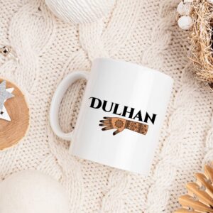 Artkins dulhan mug, 11 oz ceramic desi bride cup, back view