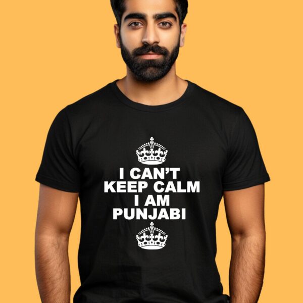 Funny Punjabi t-shirt with bold desi graphic print on black cotton tee by Artkins